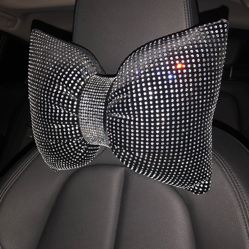 Protector de cuello para reposacabezas de coche con incrustaciones de diamantes Mantianxing