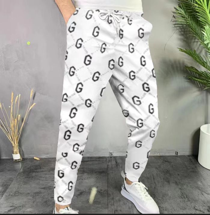 Pantalones con estampado de cuadros de moda para hombre