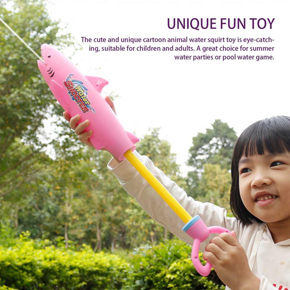3 piezas de juguete para niños, dibujo de alta presión, tiburón de dibujos animados, pistola rociadora de Rafting en la playa