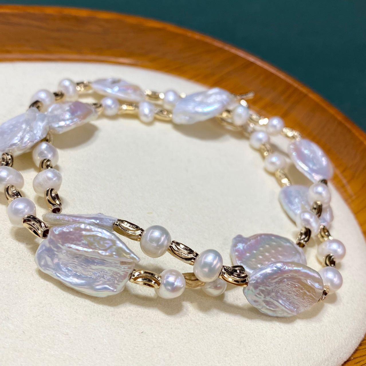 New Natural Baroque Pearl Necklace