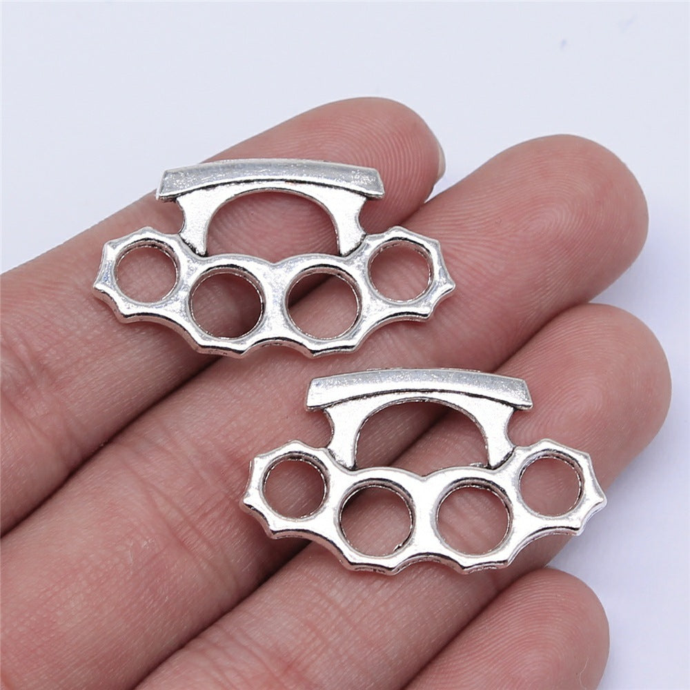 Ornement en argent ancien, accessoires de bricolage, pendentif en laiton épais