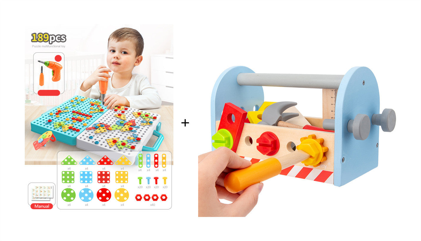 Tournevis pour enfants, jouet, perceuse électrique, assemblage et démontage pratiques, boîte à outils, Puzzle pour bébé
