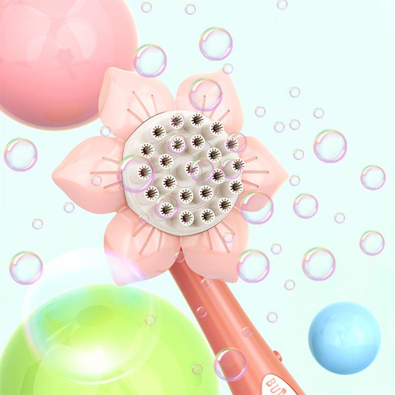 Machine à bulles en forme de tournesol, jouet Portable, baguette à bulles, souffleur de bulles électrique, jouet d'extérieur