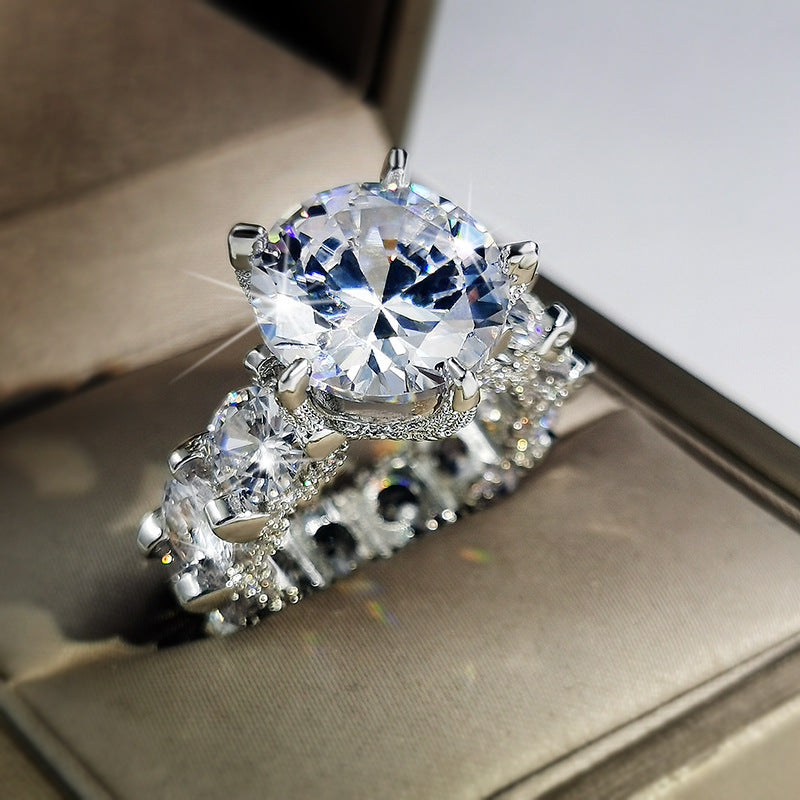 Bague en diamant princesse noble populaire européenne et américaine