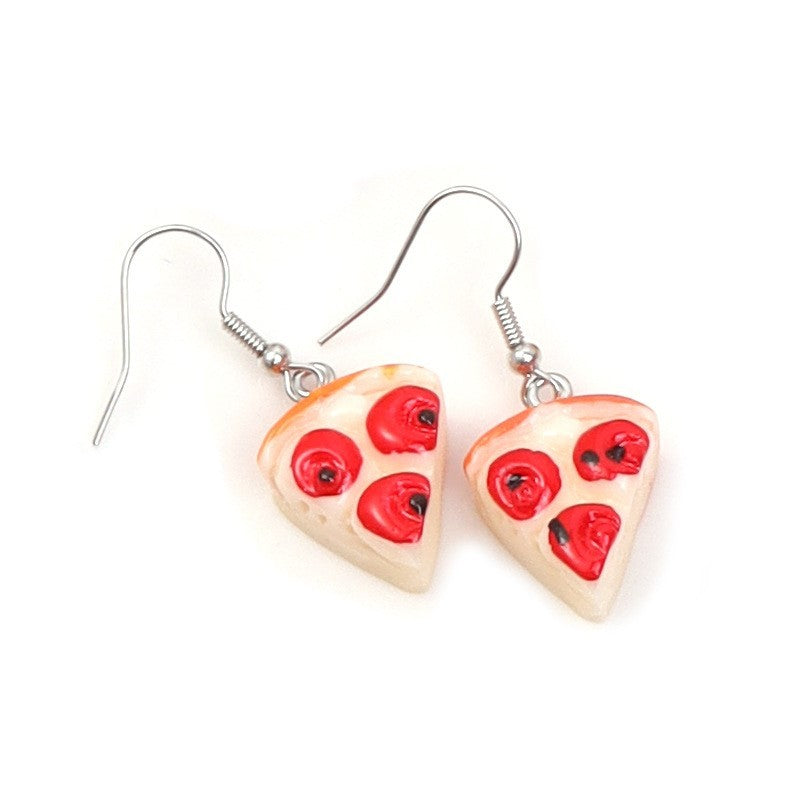 Personalized All-match Cake Egg Tart Small Van Earrings Simulation Ornament