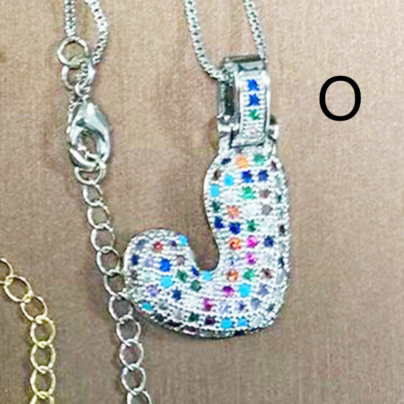 Clavicle Chain Copper Color Zircon Pendant