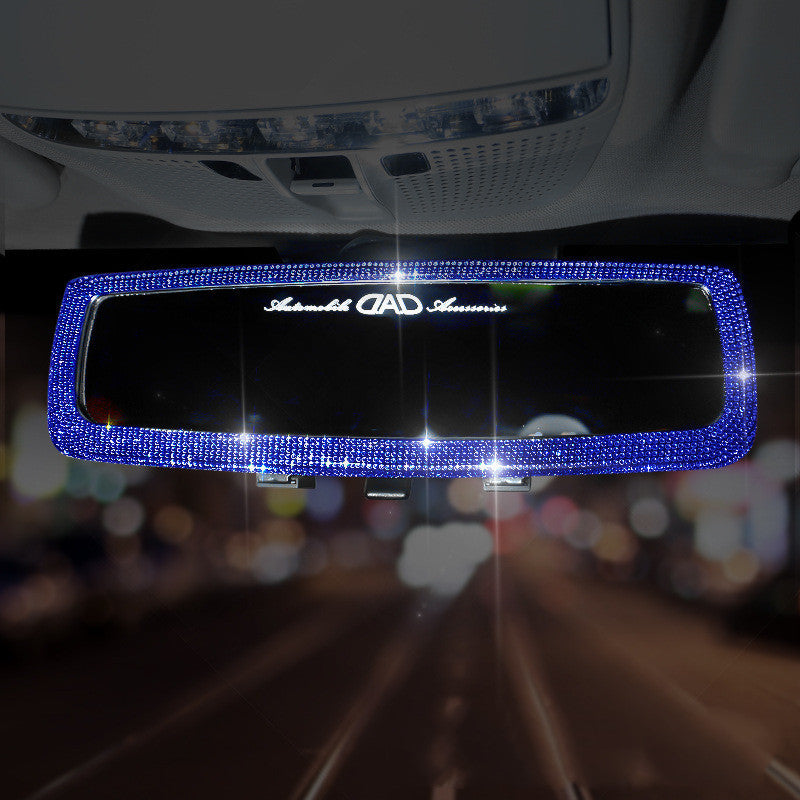 Preciosos productos de decoración de espejo interior de coche con diamantes tachonados para damas