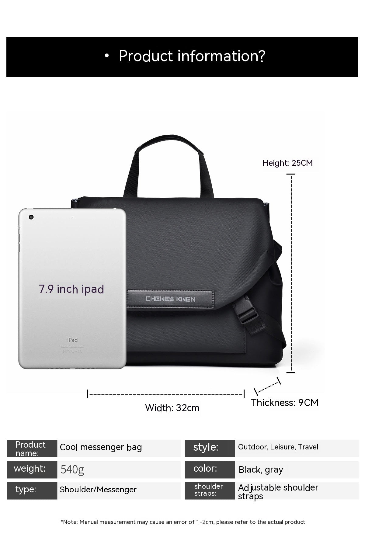 Bandolera para hombre, marca de moda funcional, estilo japonés, ropa de trabajo, bolso de hombro para motocicleta