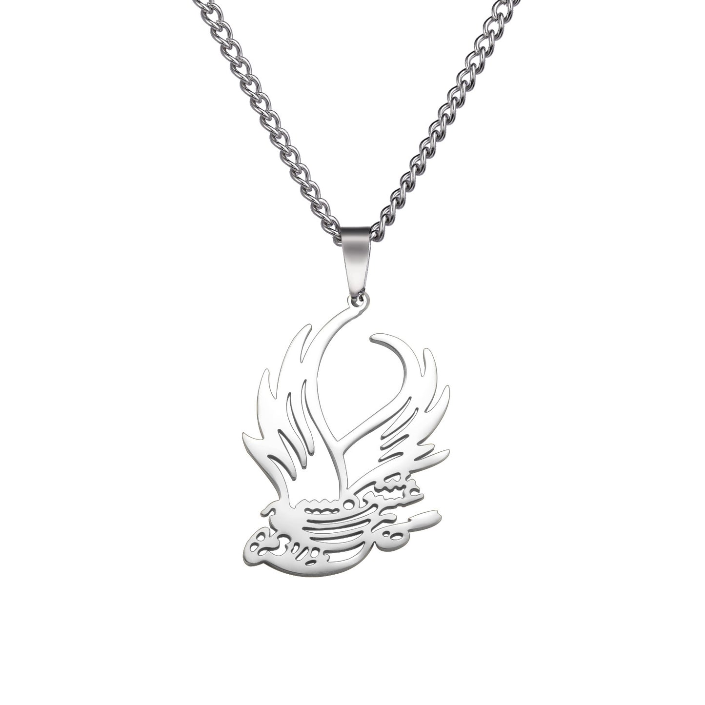 Phoenix Pendant Necklace Women's Men's Hip Hop Stainless Steel