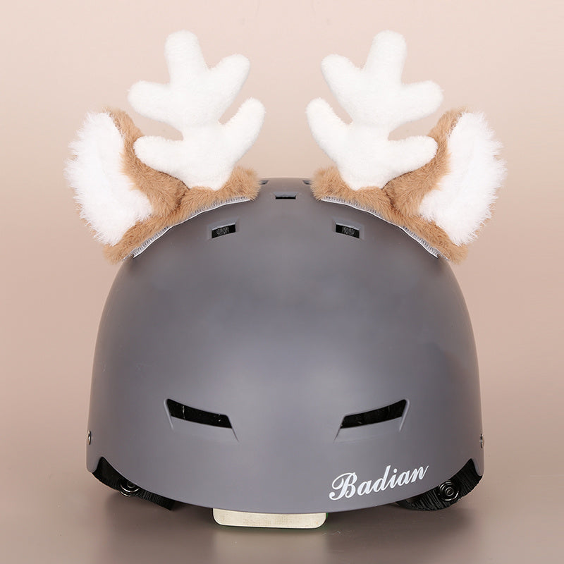 Ski Decoration Cute Cartoon Helmet Hat Set