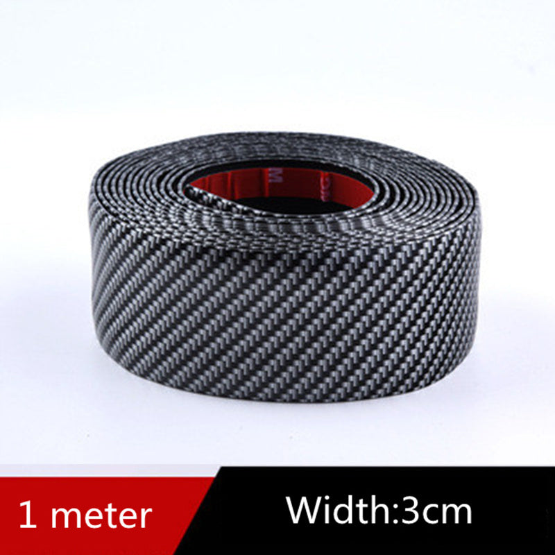 Autocollant de protection décoratif de seuil de porte de modèle de fibre de carbone de voiture