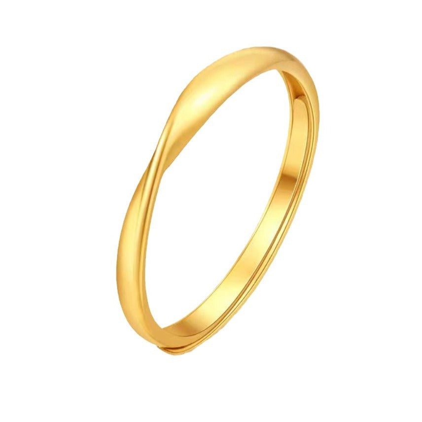 925 Sterling Silver Mobius Strip Simple Niche Design Simple Bracelet Ring