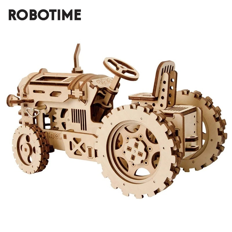 Robotime ROKR – tracteur à engrenages mécaniques, Kit de construction de maquettes à monter soi-même