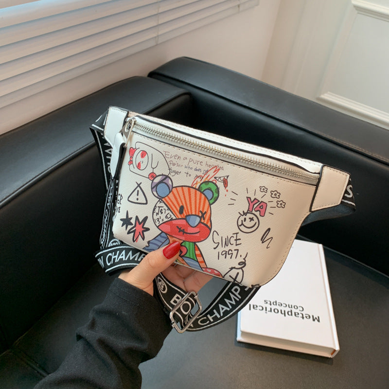 Sac Disco décontracté, petit sac à dos avec graffitis peints