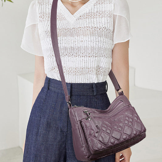 Western Style All-matching Women's Cross-body Bag Multi-layer Large Capacity