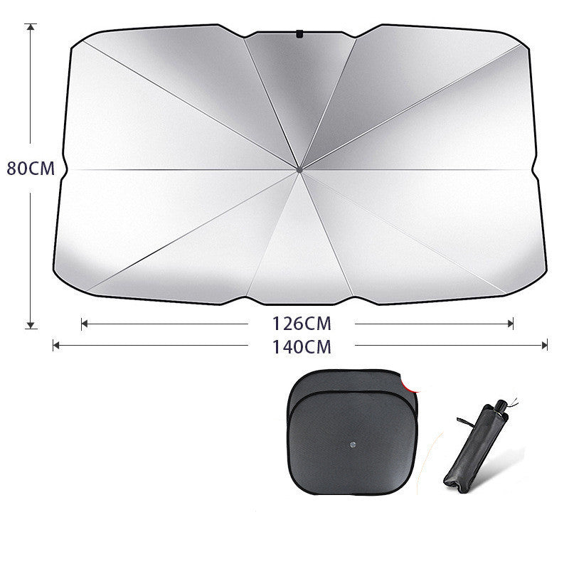 Pare-soleil pliable pour pare-brise de voiture, Protection UV, isolation thermique, Parasol, couverture de fenêtre avant automatique, Protection intérieure, Gadgets d'été