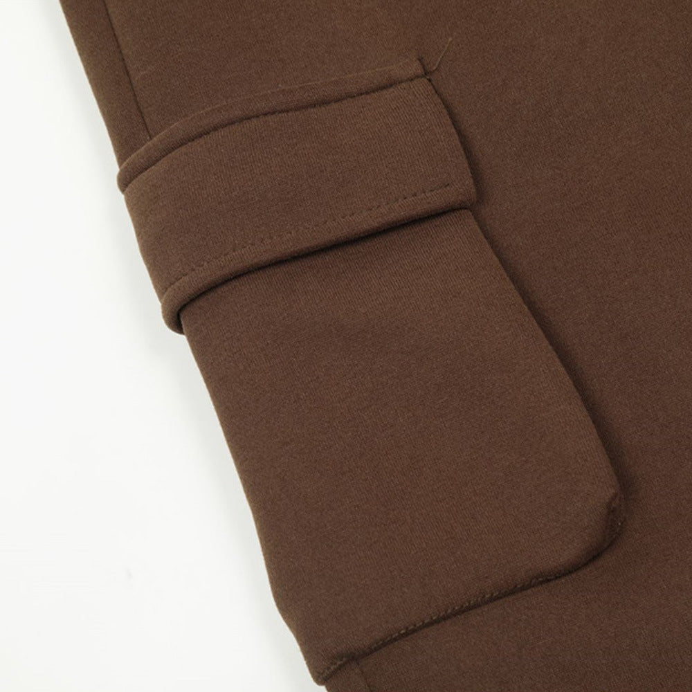 Loose Multi-pocket Workwear Straight Sweatpants Men