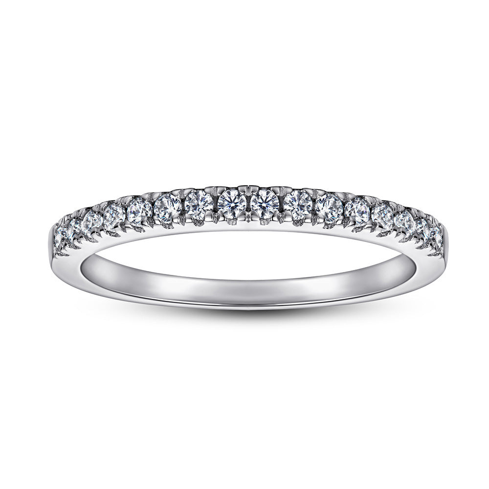 Bague en argent 925 sertie de diamants Fashion Lady