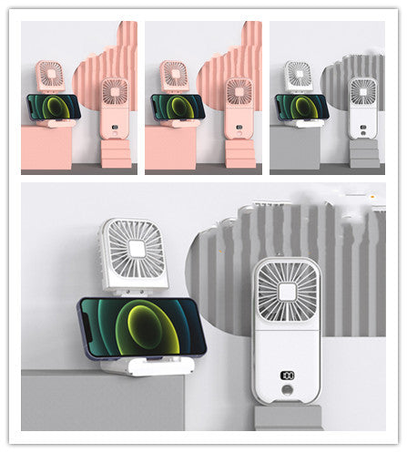 Ventilador pequeño portátil plegable con pantalla digital