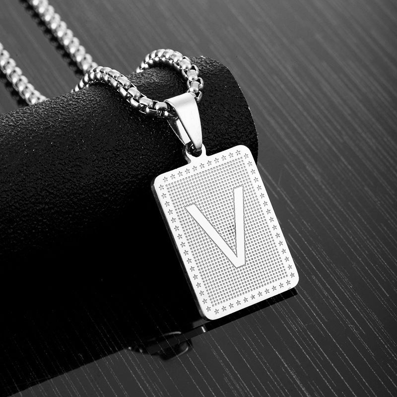 Women's Letter Fashion Stainless Steel Pendant Necklace