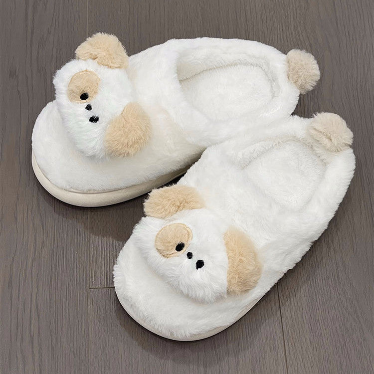 Pantoufles thermiques amovibles en coton imperméables pour femmes