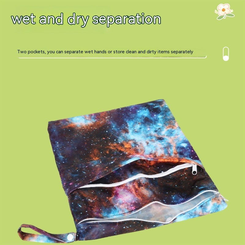 Bolsa de pañales con errores de gran capacidad y doble bolsillo, tamaño mediano