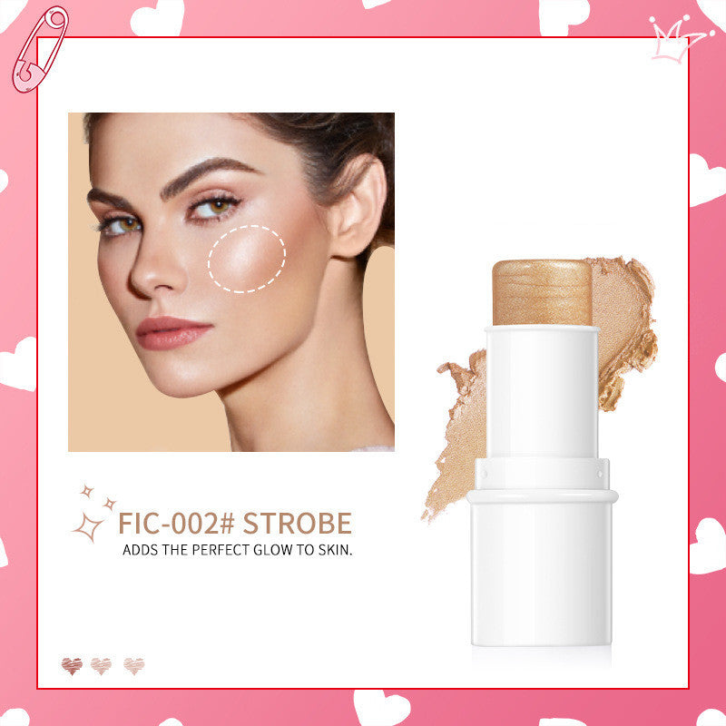 Stylo surligneur 3 en 1, correcteur de visage, bronzant, éclaircissant, maquillage de Contour 3D et Blush, fard à paupières, bâton de rouge à lèvres