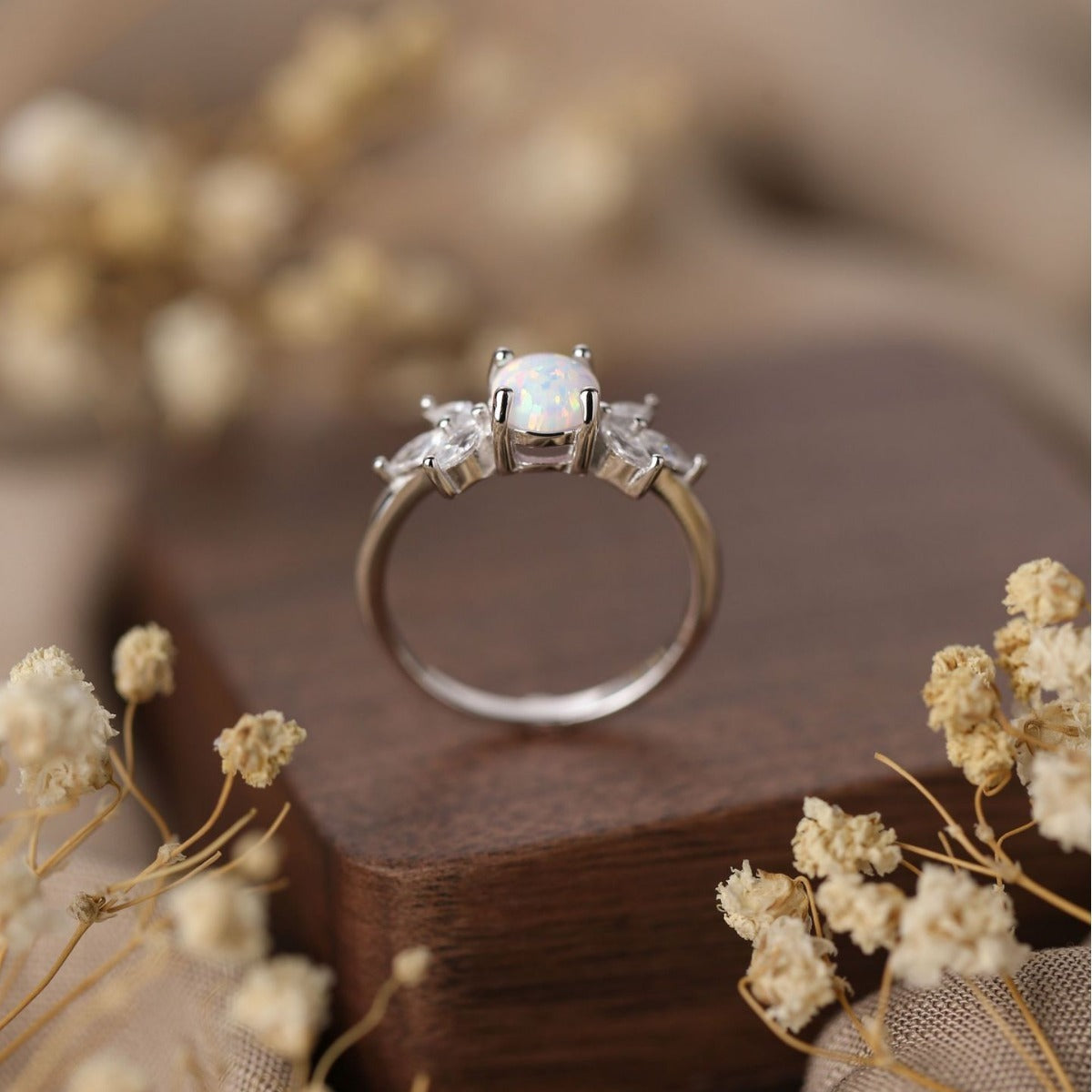 Fashion Personalized Opal Ring For Women