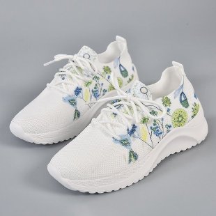 Nouveau Mouche tissé maille mode Muffin bas chaussures décontractées compensées femmes