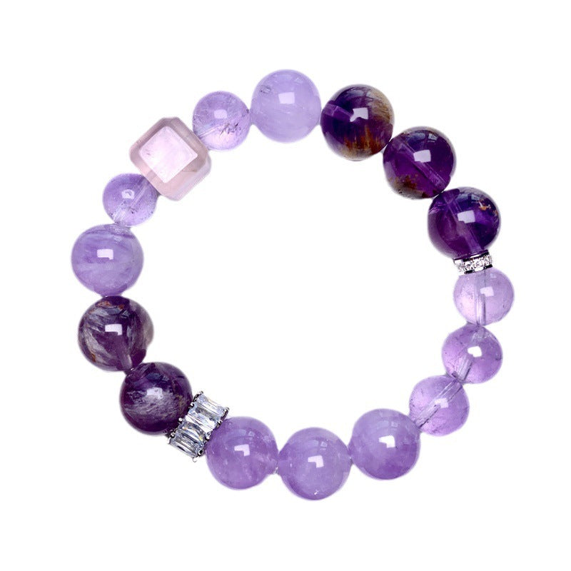 Bracelet DIY Améthyste Lavande Cercle Unique