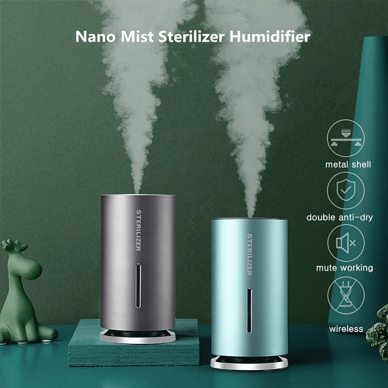 Humidificateur d'air à pulvérisation d'induction intelligent, Portable, batterie 1200mah, brumisateur de voiture, diffuseur d'arôme, humidificateur ultrasonique USB pour la maison
