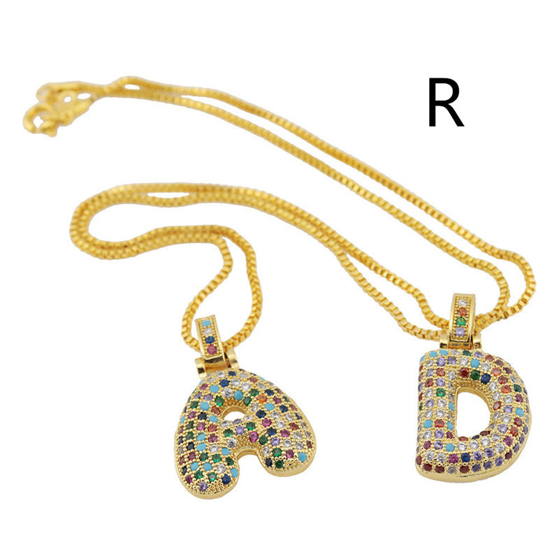 Clavicle Chain Copper Color Zircon Pendant