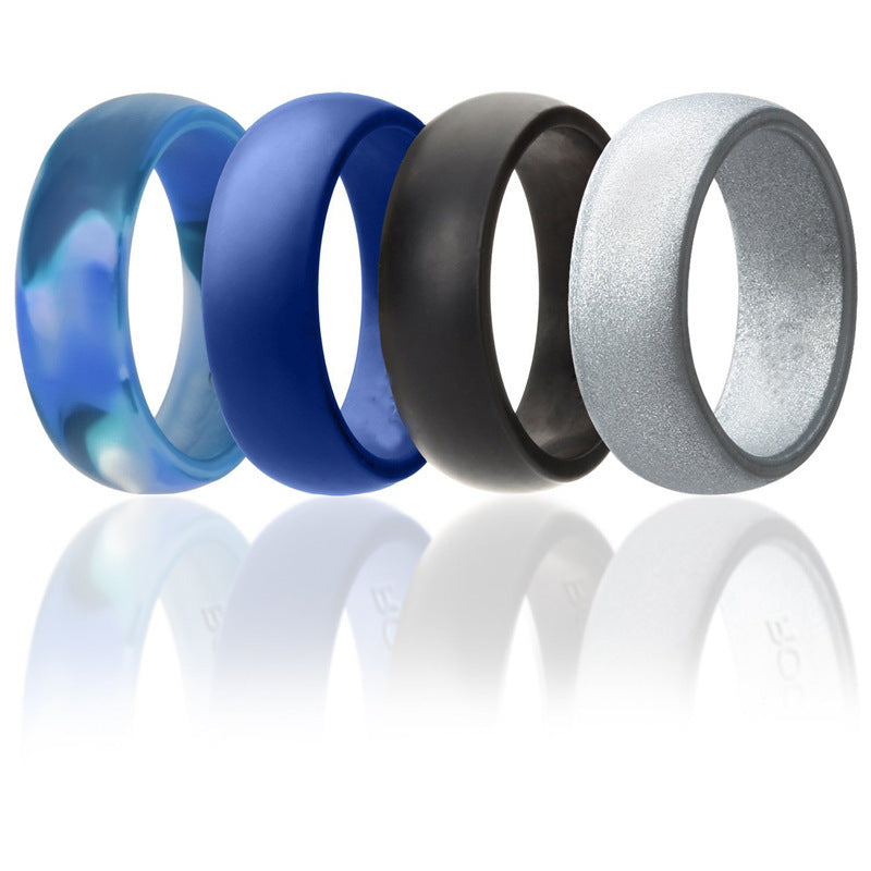 Bague en gel de silice, bague de sport pour hommes, bague de mariage pour couple