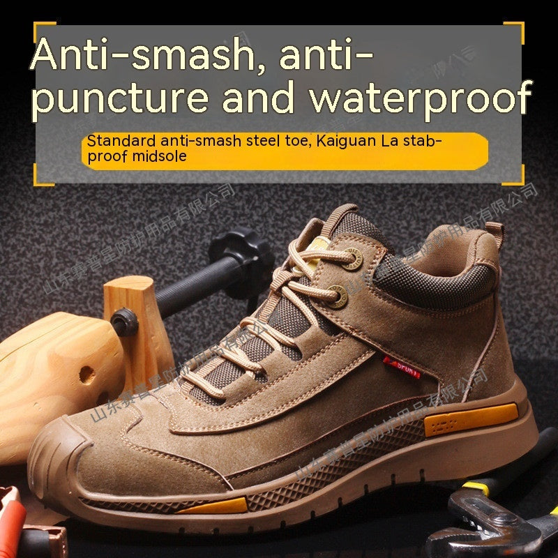 Protective Shoes With Steel Toe And High Top To Prevent Impact And Wear