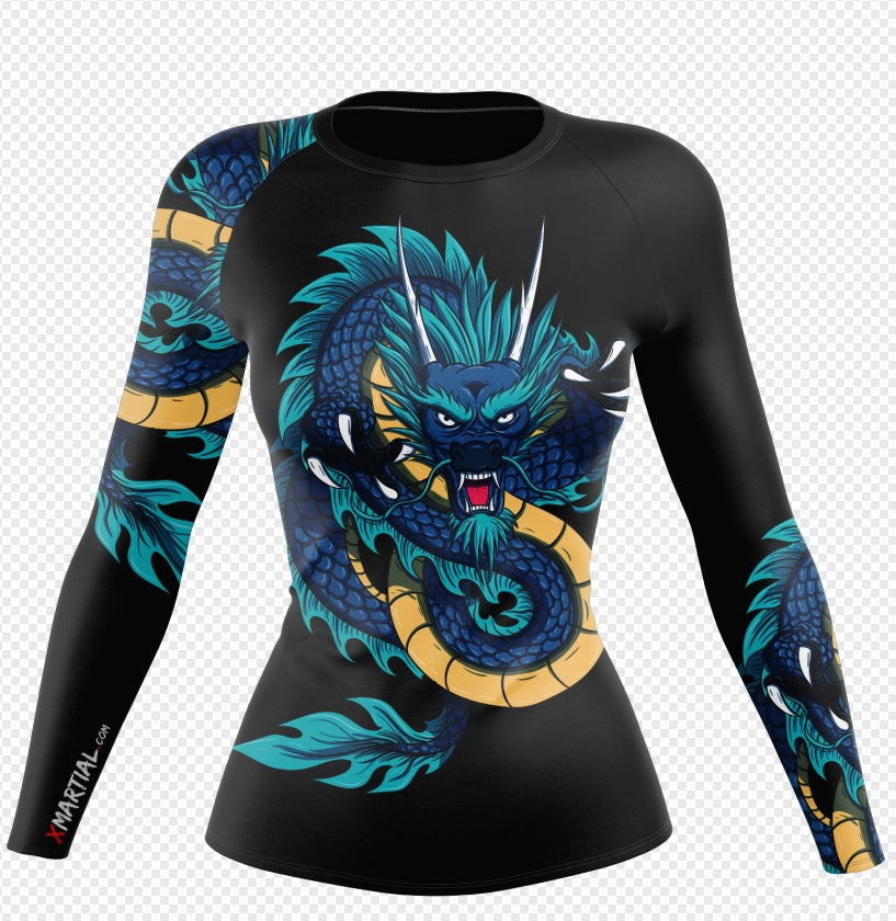 MANGA LARGA MUJER DRAGON AZUL - XMARTIAL