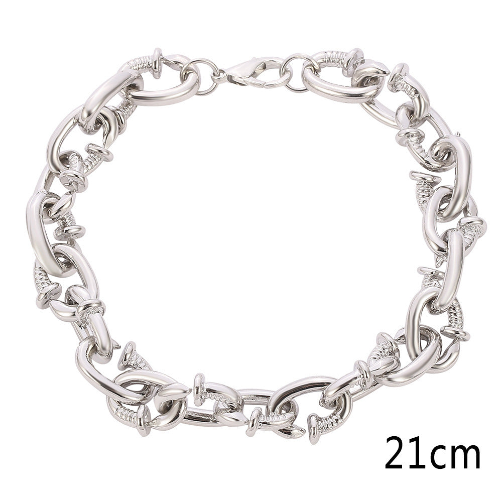 Hip Hop Tendencia Rap Accesorios Nail Personalidad Discoteca Exagerada Pulsera de Moda para Hombres
