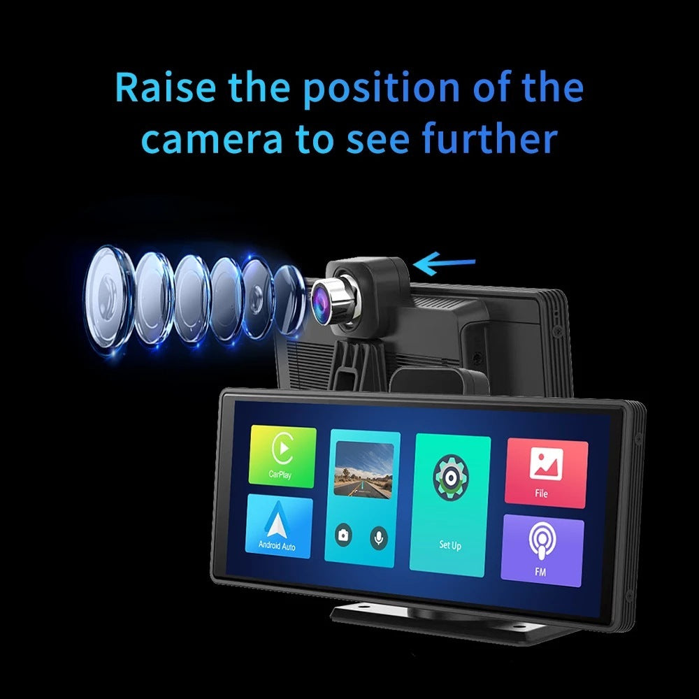 Écran intelligent avant et arrière, double enregistrement, 1080P, Streaming multimédia, Projection de téléphone portable, enregistreur Carplay