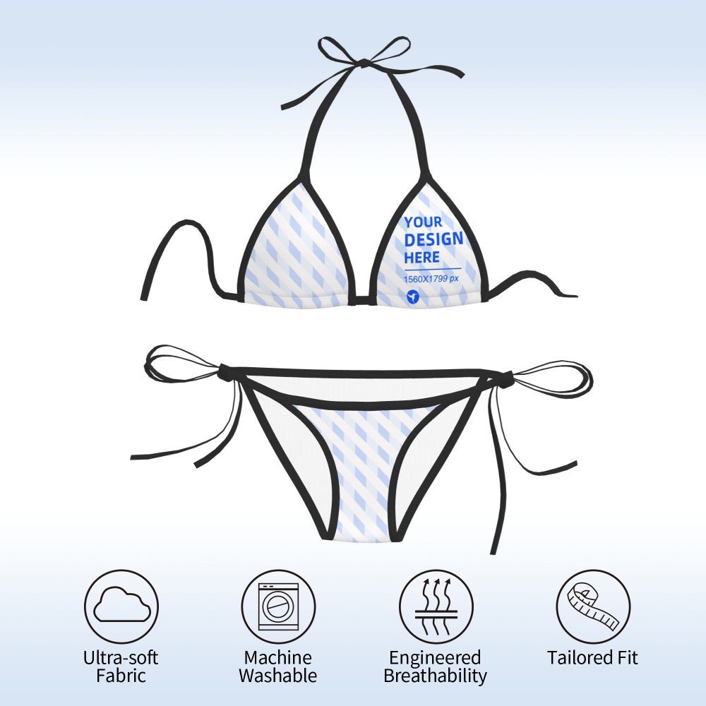 Bikini cómodo de mujer de playa con diseño elegante