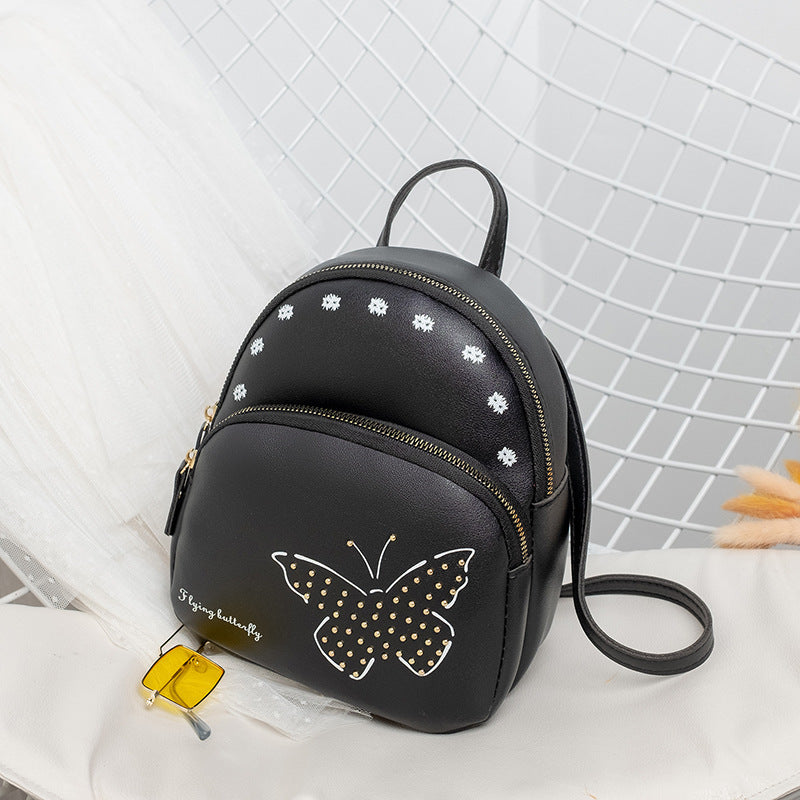 Printed Mobile Phone Bag, Rivet Butterfly Backpack