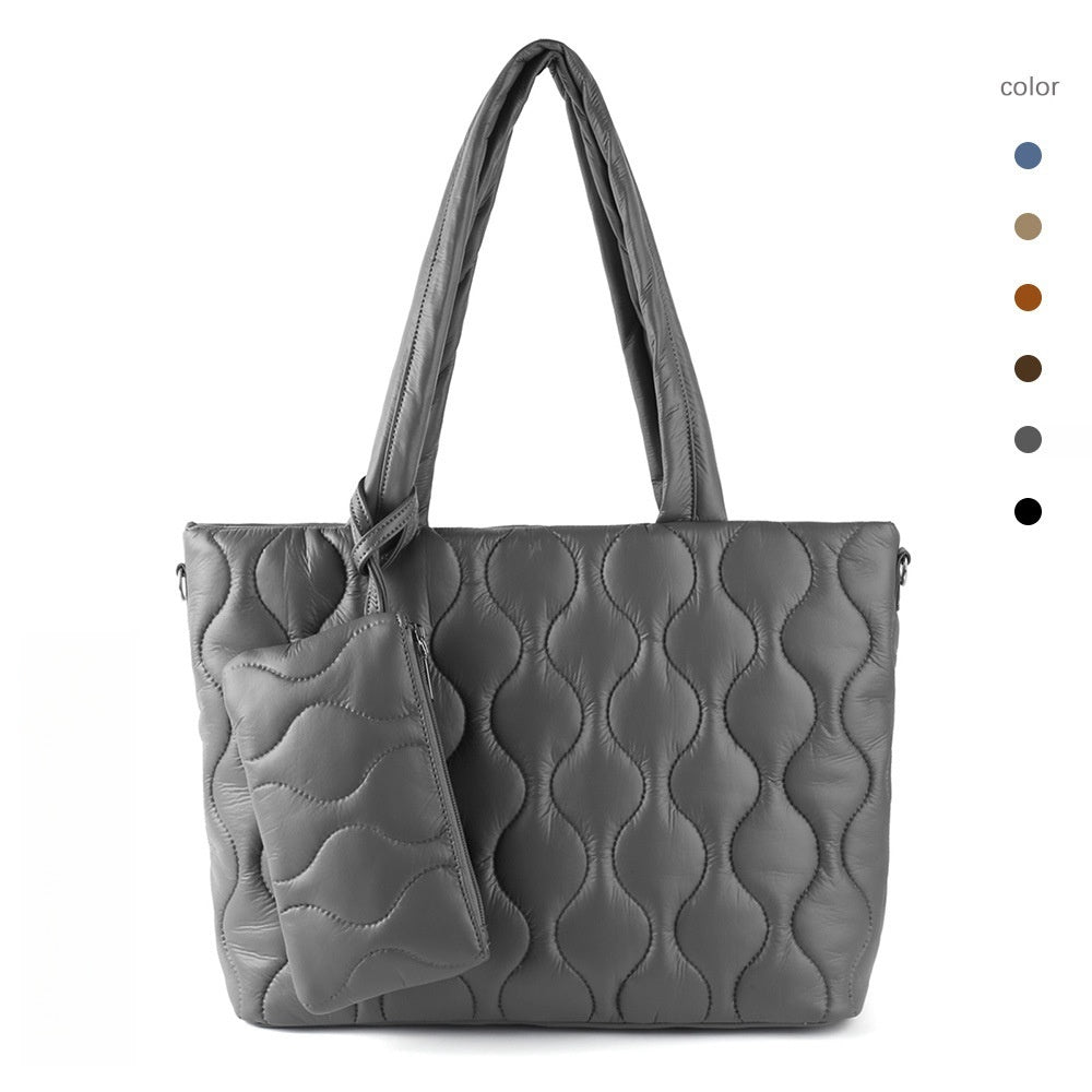 Bolso de hombro portátil, ligero y sencillo, de gran capacidad, con múltiples compartimentos