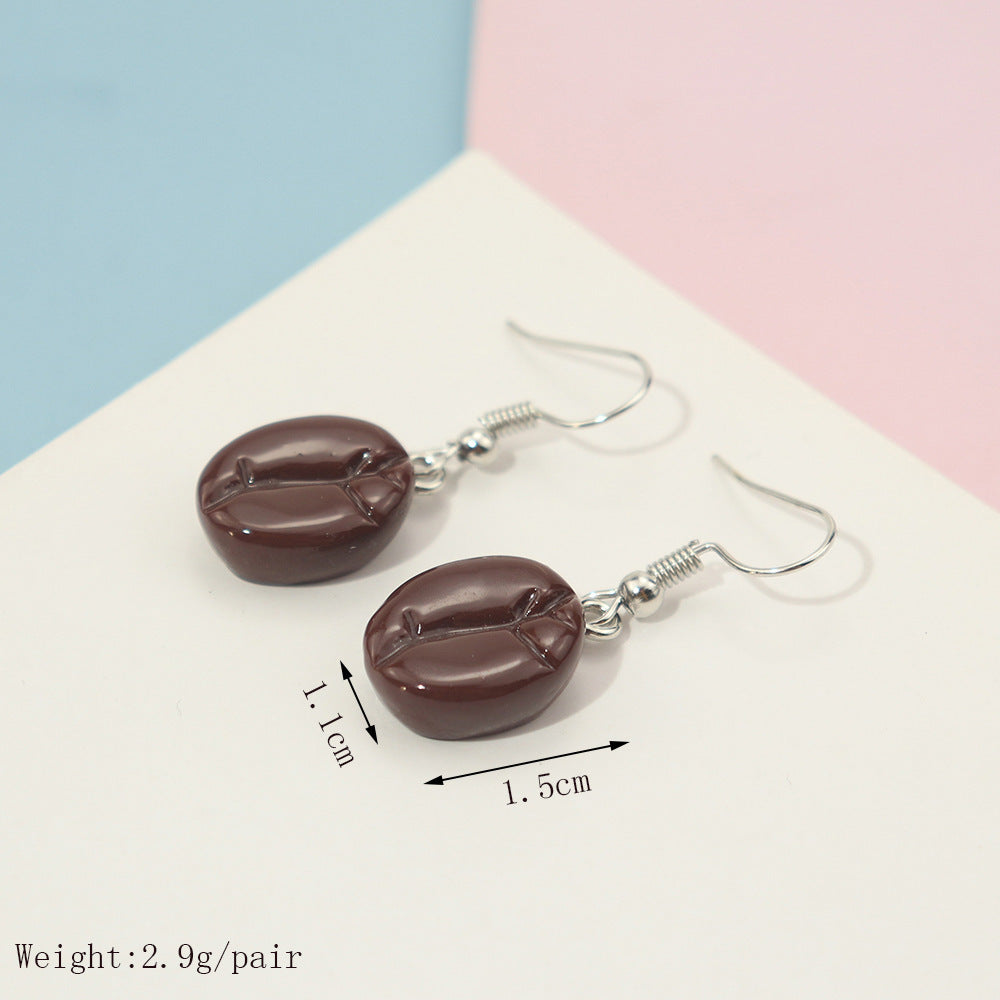 Creative Candy Toy Three-dimensional Coffee Earrings Simulation Exaggerated Funny