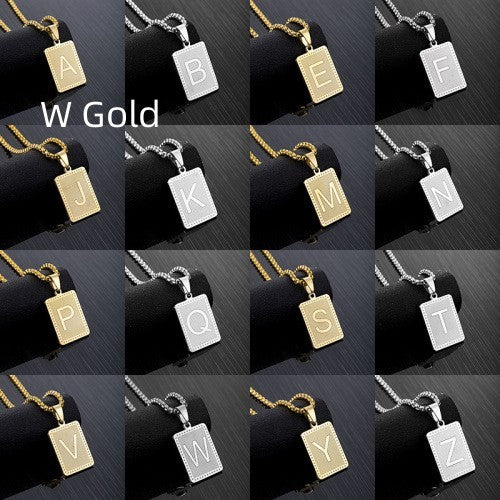 Women's Letter Fashion Stainless Steel Pendant Necklace