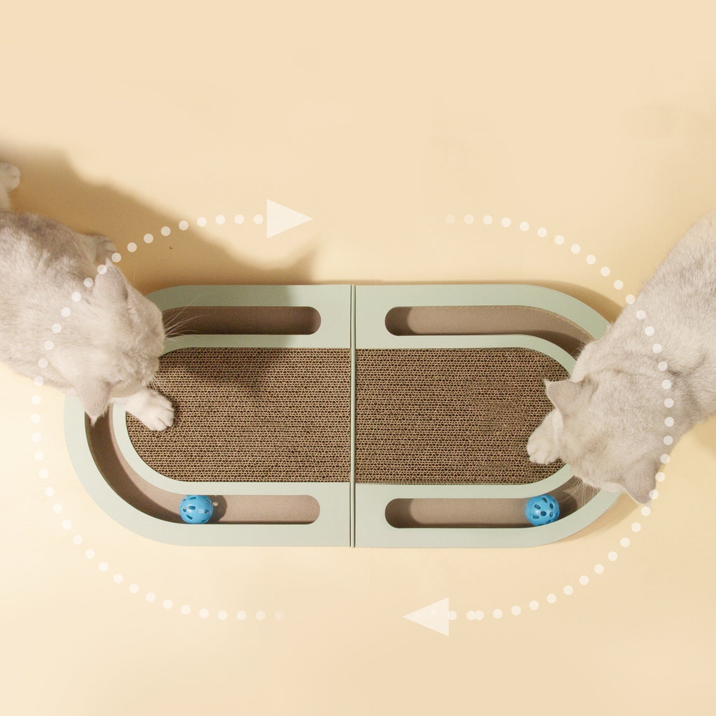Planche à saisir pliante en papier ondulé pour chat, avec boule, fournitures pour animaux de compagnie, jouets pour chats, produits pour animaux de compagnie