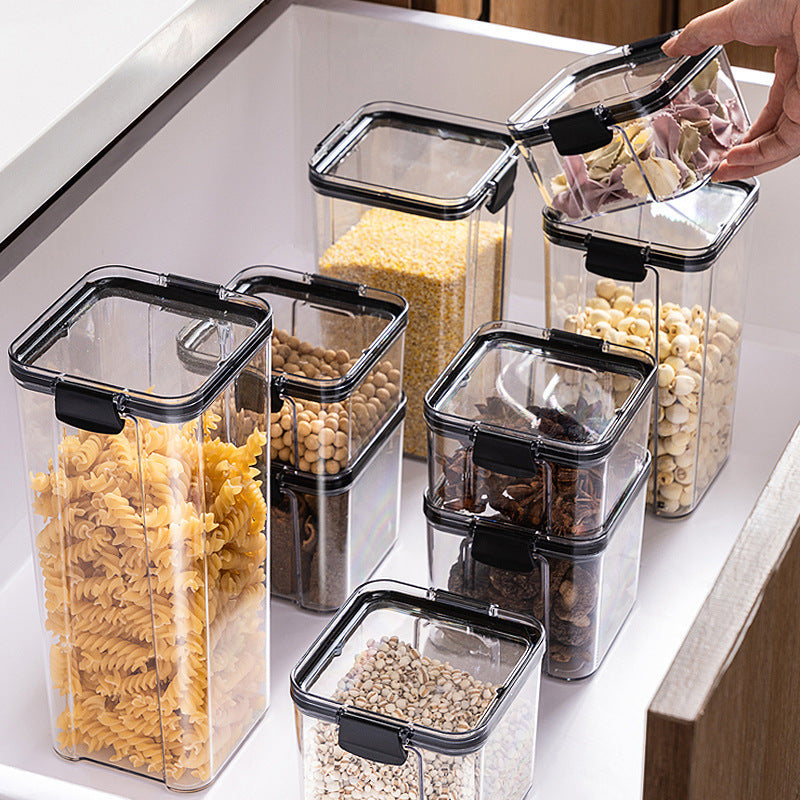 Caja de tarro de almacenamiento de cocina para cereales