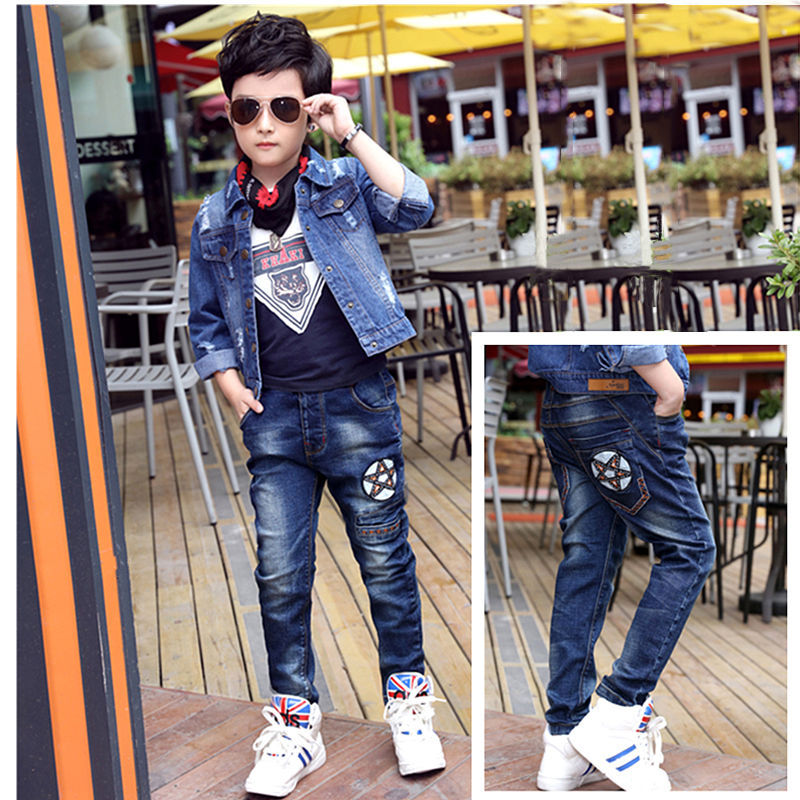 Jeans pour garçons automne et hiver nouveau velours une pièce