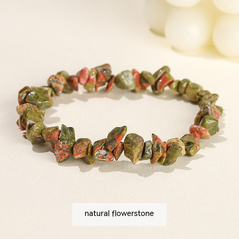 Natural Crystal Gravel Agate Aventurine Irregular Bracelet