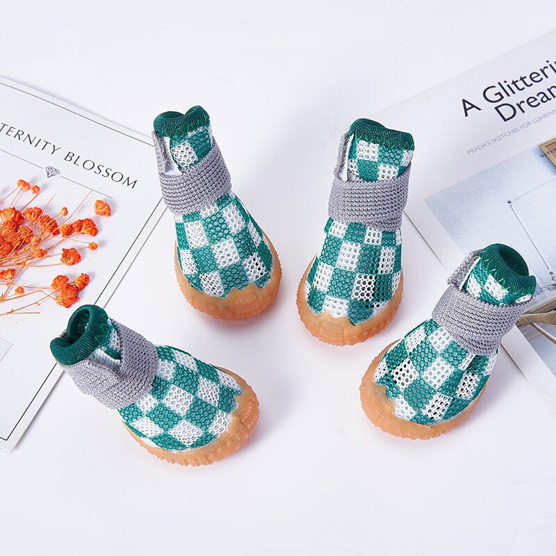 Dog Mesh Surface Shoes Upgraded Breathable Sandwich Thickened