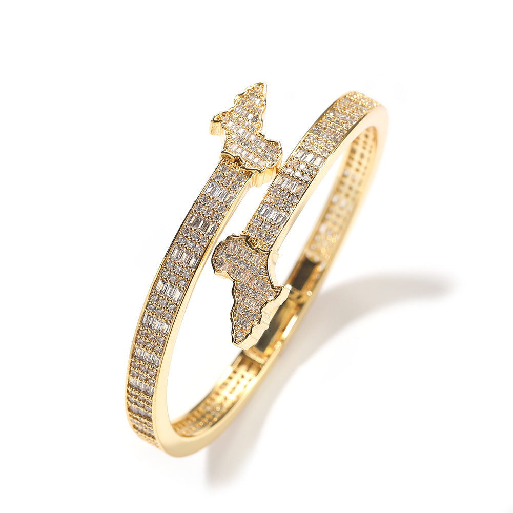 Bracelet Carte d'Afrique Créative Personnalisée