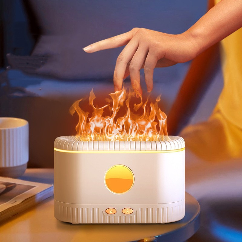 Humidificateur d'atmosphère à flamme simulée