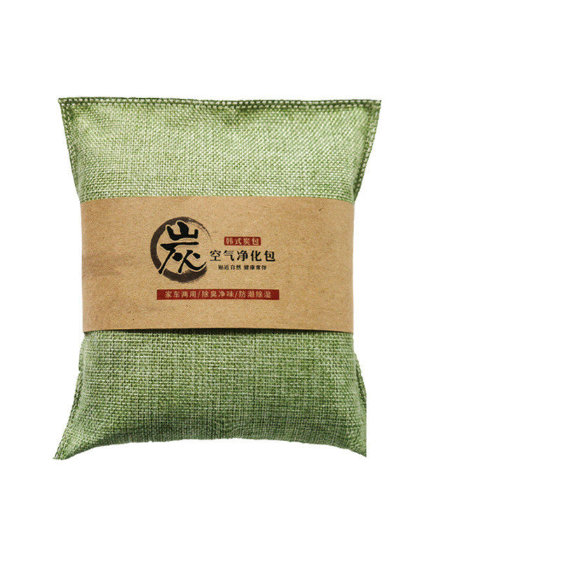 Car 500g Burlap Large Bamboo Charcoal Bag Car Deodorant